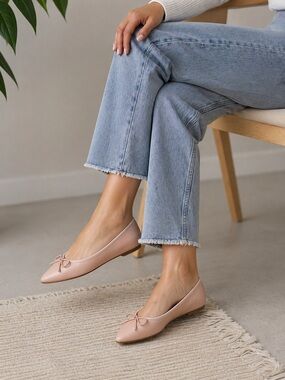 Margaux “The Pointe”  Ballet Flats in Light Blush size 42 Brand New Never Worn